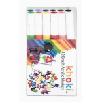 Acrylic Brush Tip Markers - 12 piece